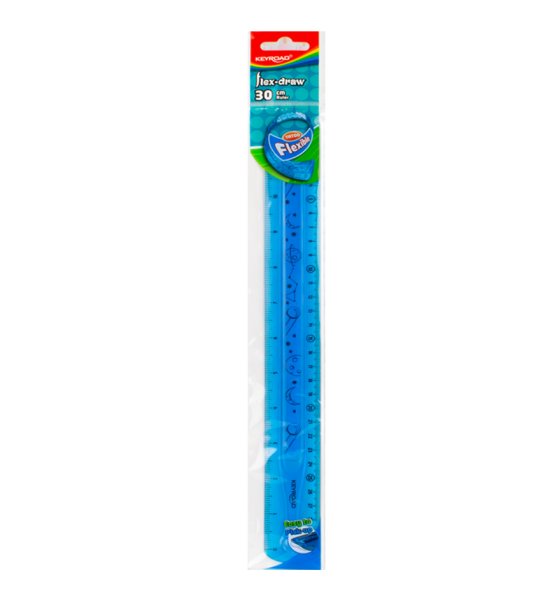 Regla Plástica, Flexible, 30 cm., Pack x 1 Und.