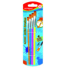 Pinceles, Nylon Planos, Blister x 4 Unds., Nro. 2, 4, 8, 10