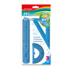 Juego Geometrico Plástico, Flexible, 20 cm., Pack x 3 piezas.