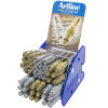Marc. Pintura, Metálicos, (24 U.  2.3 mm + 24 U. 0.8 mm) Dorado y Plateado, Exh x 48 Und.