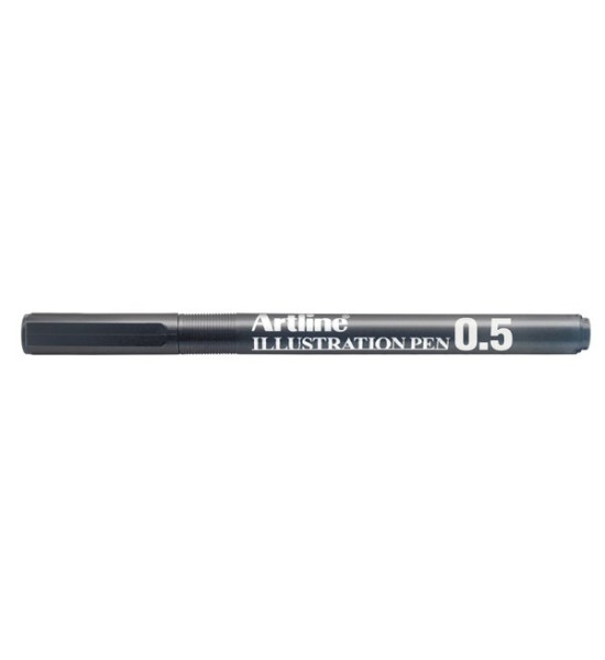 Estilógrafo, Ilustration Pen, 0.5 mm, Negro, Unidad