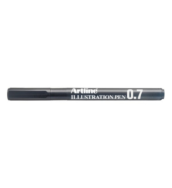 Estilógrafo, Ilustration Pen, 0.7 mm, Negro, Unidad