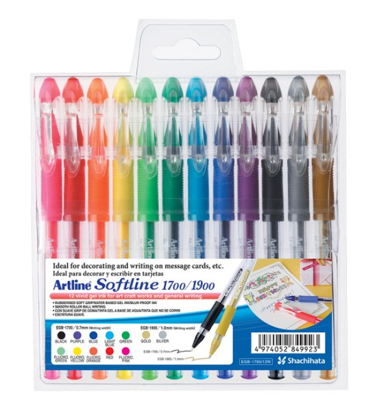 Rollerball Gel, EGB1700, 0.7 mm, Estuche x 12, Colores Surtidos