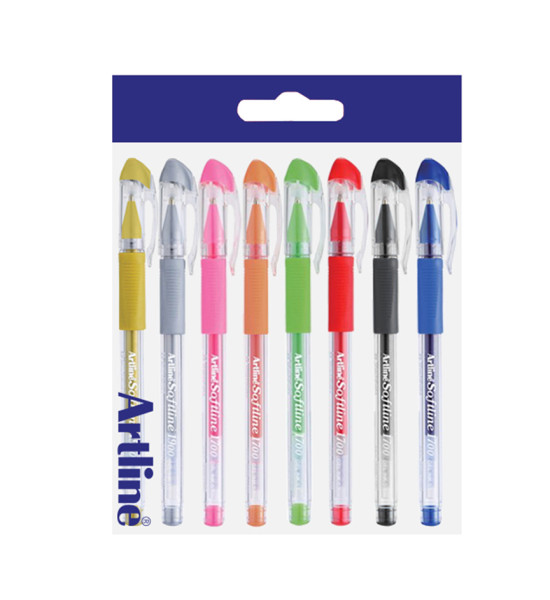 Rollerball Gel, EGB1700, 0.7 mm, Pack x 8, Colores Surtidos