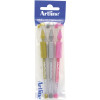 Rollerball Gel, EGB1900, 1.0 mm, Pack x 3, Dorado, Plateado, Rosado Fluo