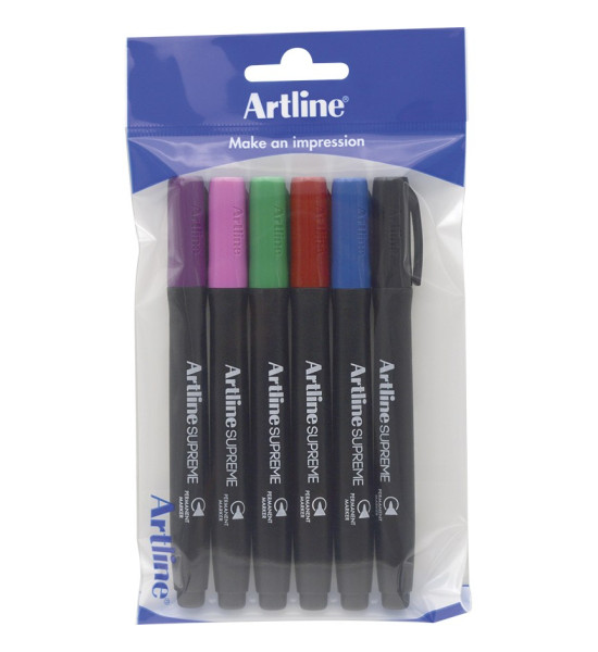 Marc. Permanente, EPF700, Punta Redonda, 1.0 mm, Pack x 6, Varios Colores