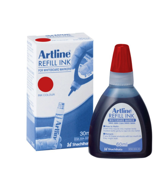 Tinta Recarga p. Marc. Pizarra,  Bot x 30 mL, Rojo, 1 Und.