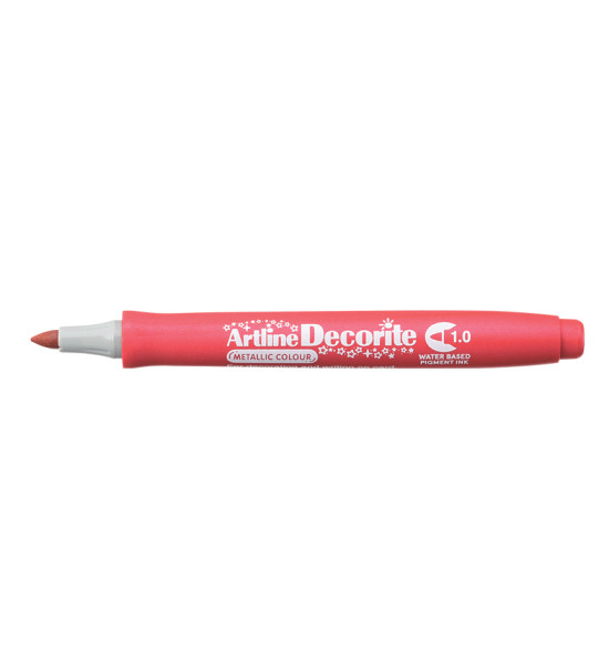Marcador, Decorite, EDF, Punta Redonda, 1.0 mm, Rojo Metálico, Unidad