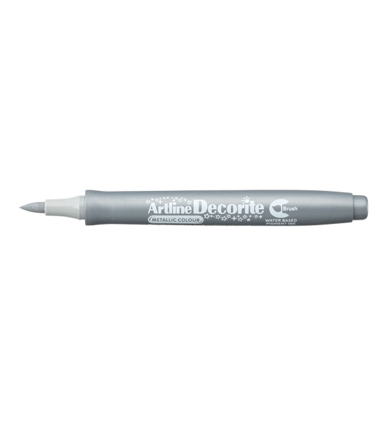 Marcador, Decorite, EDF, Punta Pincel/Brush, Plateado, Unidad