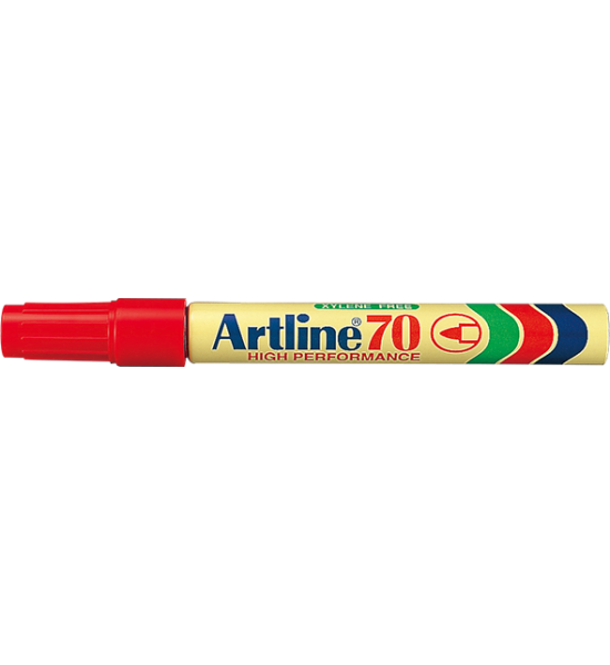 Marc. Permanente, EK70, Punta Redonda, 1.5 mm, Rojo, Unidad