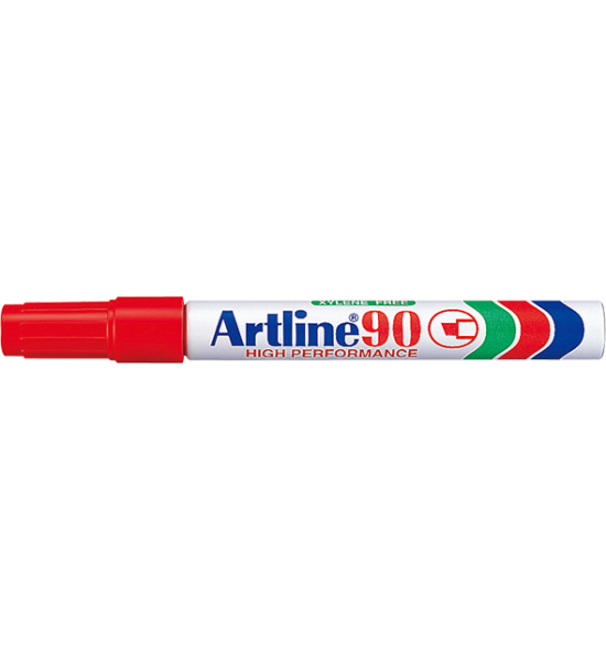 Marc. Permanente, EK90, Punta Biselada, 2.0 - 5.0 mm, Rojo, Unidad