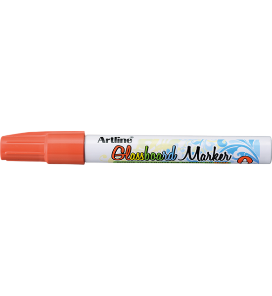Marc. Pizarra de Vidrio, EPG-4, Punta Redonda, 2.0 mm, Naranja Fluo, Unidad