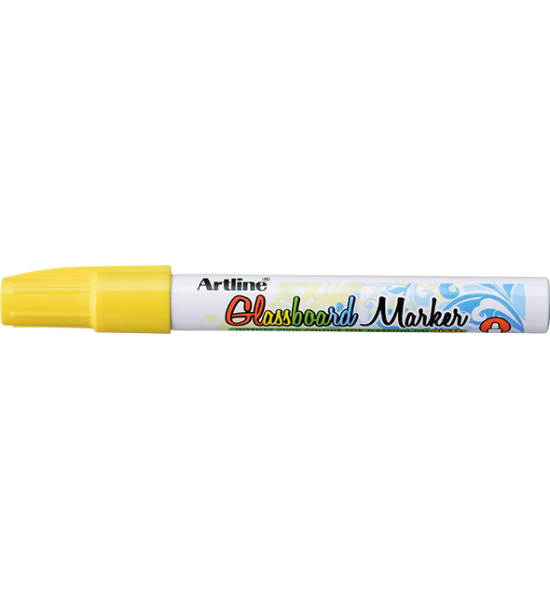 Marc. Pizarra de Vidrio, EPG-4, Punta Redonda, 2.0 mm, Amarillo Fluo, Unidad