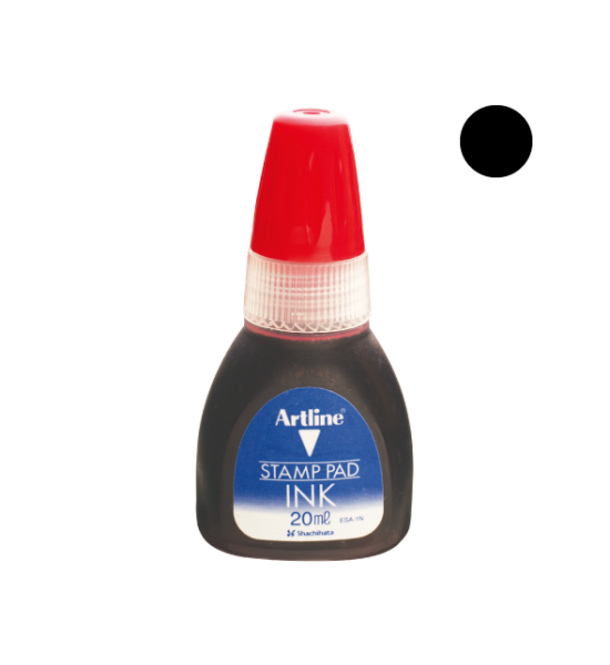 Tinta para Almohadilla,  Botella x 20 mL, Negro, Unidad