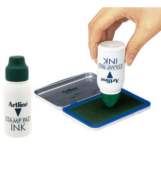 Tinta para Almohadilla,  Botella x 50 mL, Verde, Unidad
