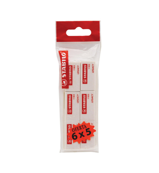 Borrador, Legacy Blanco, (35x18x11 mm), Pack x 6 Unds.