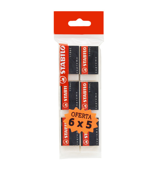 Borrador, Supreme Blanco, (35x18x11 mm), Pack x 6 Unds.
