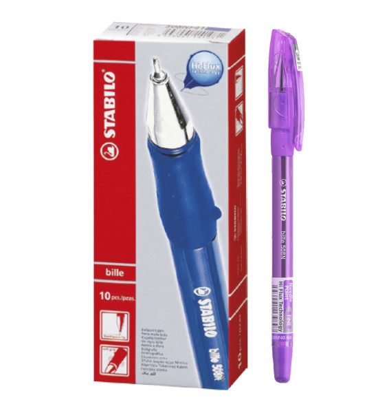 Bolígrafo, Bille Hi-Flux 508NF, Punta Aguja 0.38 mm, Morado, Caja x 10 Unds.