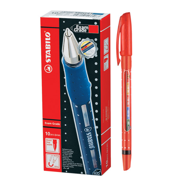 Bolígrafo, Exam Grade, 588, Punta Media 0.4 mm, Rojo, Caja x 10 Unds.
