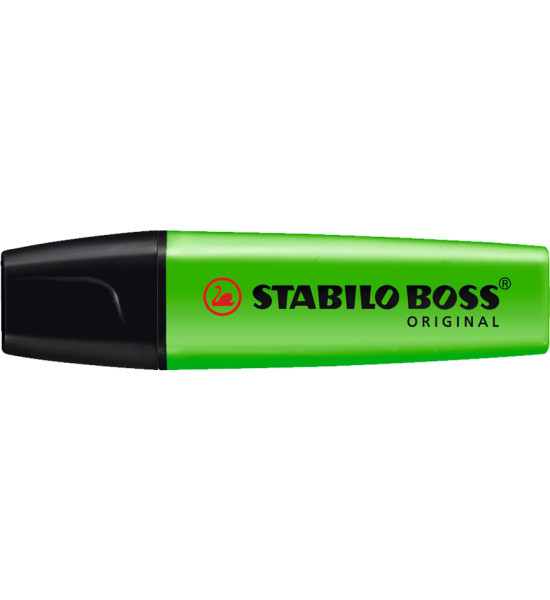 Resaltador, Boss, Punta Biselada 2.0-5.0 mm, Colores Fluo, Verde, Unidad