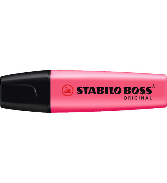 Resaltador, Boss, Punta Biselada 2.0-5.0 mm, Colores Fluo, Rosado, Unidad