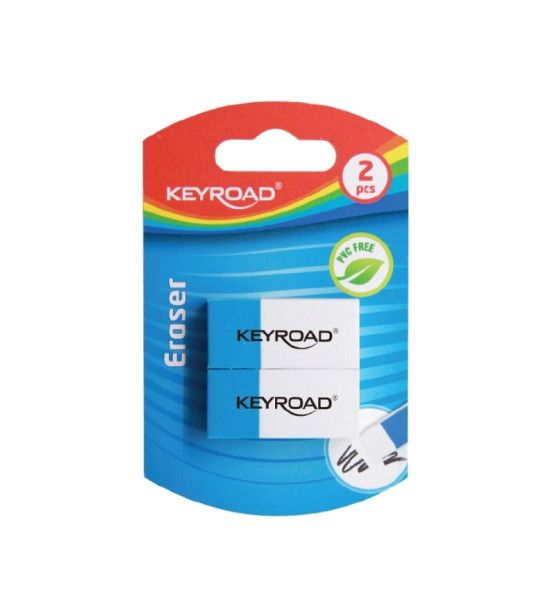 Borrador, White Blue Eraser, Blister x 2 Unds.