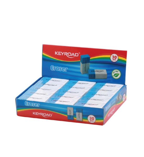 Borrador, White Blue Eraser, Caja x 30 Unds.