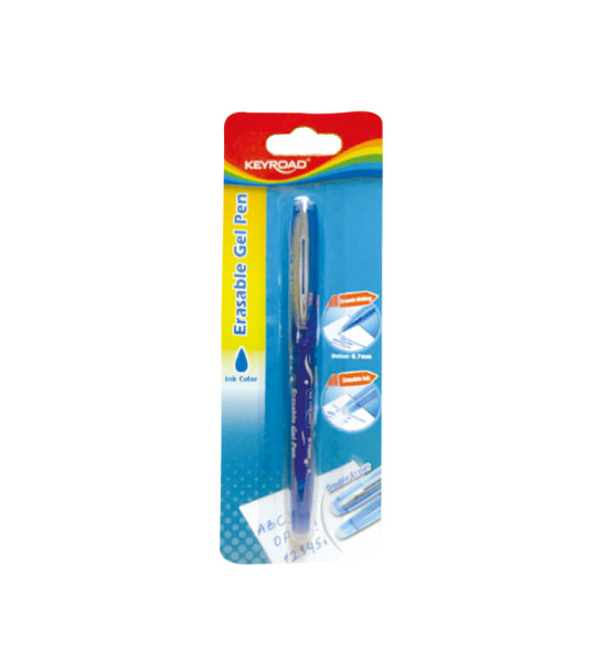 Bolígrafo, Gel Roller Borrable, 0.7 mm, Azul, Blister x 1 Und.