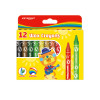 Crayones de Cera, Jumbo, 11 mm x 105 mm, Caja x 12 Colores