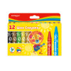 Crayones de Cera, Jumbo XL, 14 mm x 105 mm, Caja x 12 Colores