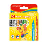 Crayones de Cera, 8 mm x 90 mm, Caja x 24 Colores
