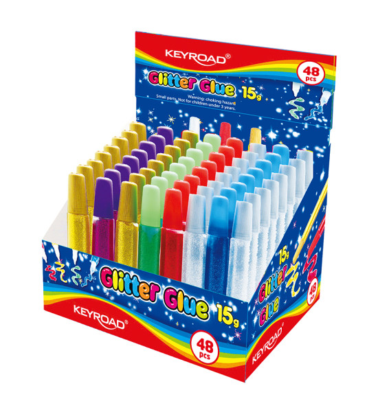 Pegamento, Glitter, Exh. x 48 Unds x 15 g. c.u.