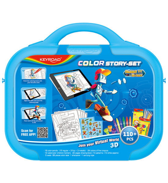 Colouring Travel Box, Celeste, Robby Bobby, 1 Set