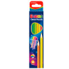 Lápices de Color, Largos, Neón, Triangulares, Mina 3.0 mm., Caja x 6 Colores