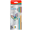 Lápices de Color, Largos, Metálicos, Triangulares, Mina 3.0 mm. Caja x 12 Colores