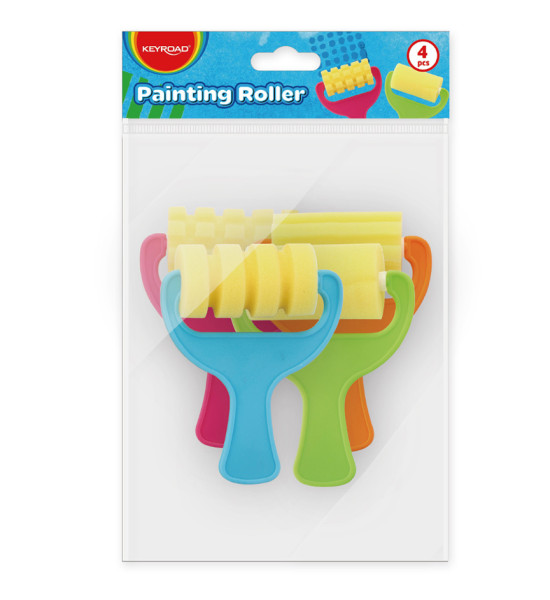 Brochas Infantiles, Funny, Painting Roller, Pack x 4 Unds.