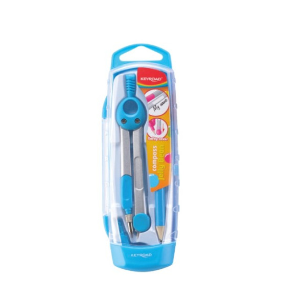 Compás, Escolar, Jelly Bean, c/ anillo, Est. x 1 Und. (KR-971121)