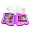 Coloring Kit Set, Butterfly, 54 Pzas, (12x Lápices de Color, 8x Marcadores Escolares, 12x Crayones, 1x Sacapuntas, + Hojas de Color + Stickers), Set