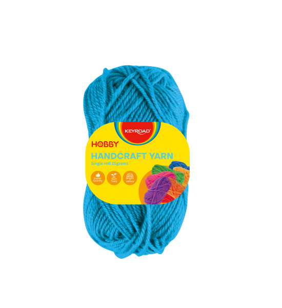 Ovillo de Lana Escolar, Rollo x 25 gramos, Celeste