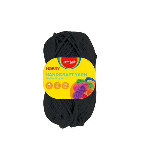 Ovillo de Lana Escolar, Rollo x 25 gramos, Negro