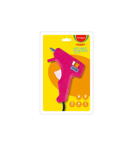 Pistola Caliente, para Silicona en Barra Delgada, 20W/110-220V, con Interruptor, Pack x 1 Und.