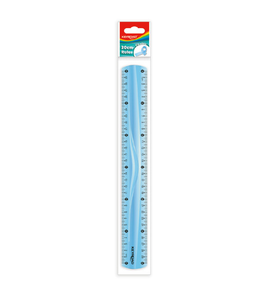 Regla Plástica, Flexible, 30 cm., Pack x 1 Und.