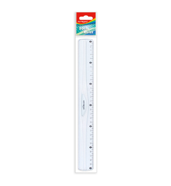 Regla Plástica, Rígida, 30 cm., Pack x 1 Und.