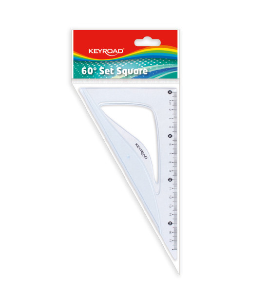 Escuadra 30/60° Plástica, Rígida, 18 cm., Pack x 1 Und.