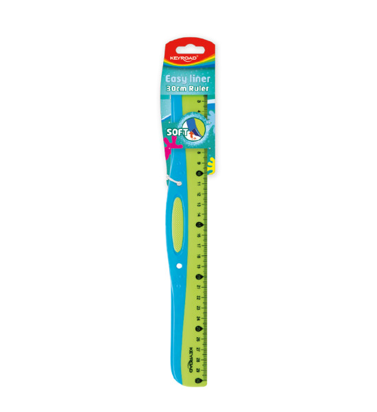 Regla Plástica, Soft Touch, 30 cm., Blister x 1 Und.