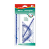 Juego Geometrico Plástico, Rígido, 20 cm., Pack x 4 piezas.