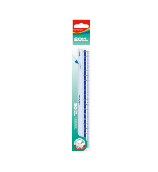 Regla Plástica, Rígida, 20 cm., Pack x 1 Und.