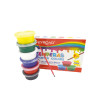Témperas Escolares, Col. Básicos, Caja x 6 Und. (45 mL x Und.) + Pincel