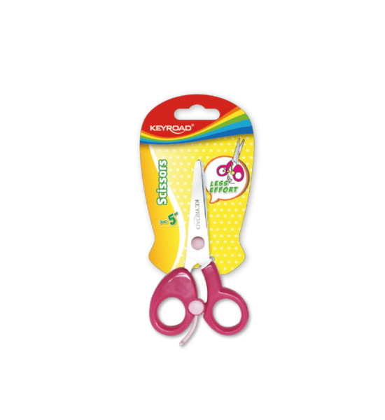 Tijera, Escolar, 5", Pta, Redonda, For Kids - menor esfuerzo, Blister x 1 Und.