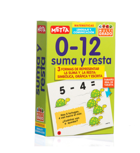 Tarjetas Educativas, Suma Resta, 78 Tarjetas, 1 Und.